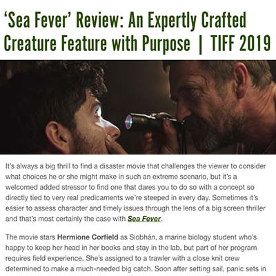 ‘Sea Fever’ Review: An Expertly Crafted Creature Feature with Purpose | TIFF 2019